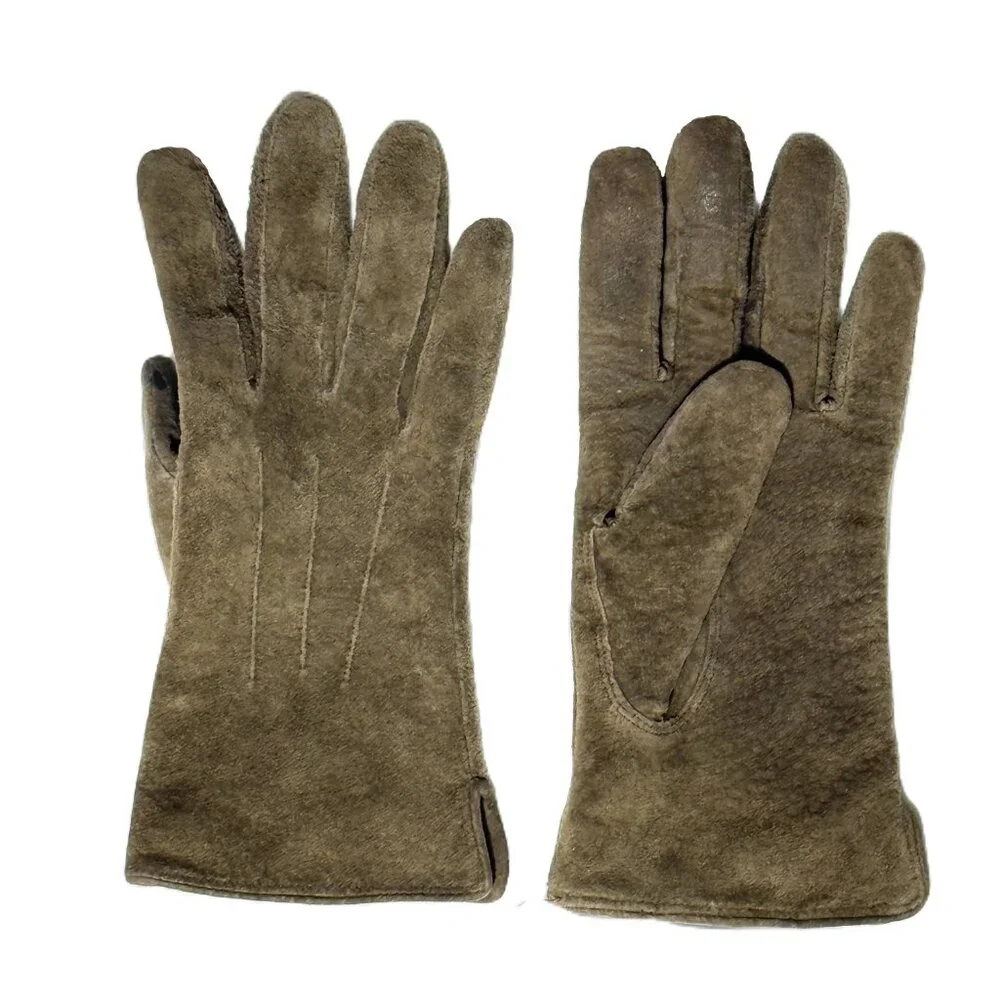 Wilsons Brown Suede Thinsulate Gloves / Black Leather Gloves - Unknown Brand